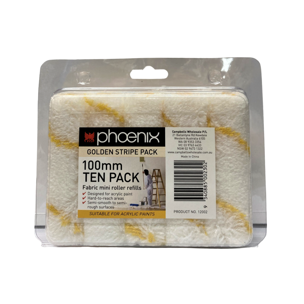 Phoenix Gold Stripe Mini Fabric Roller Cover