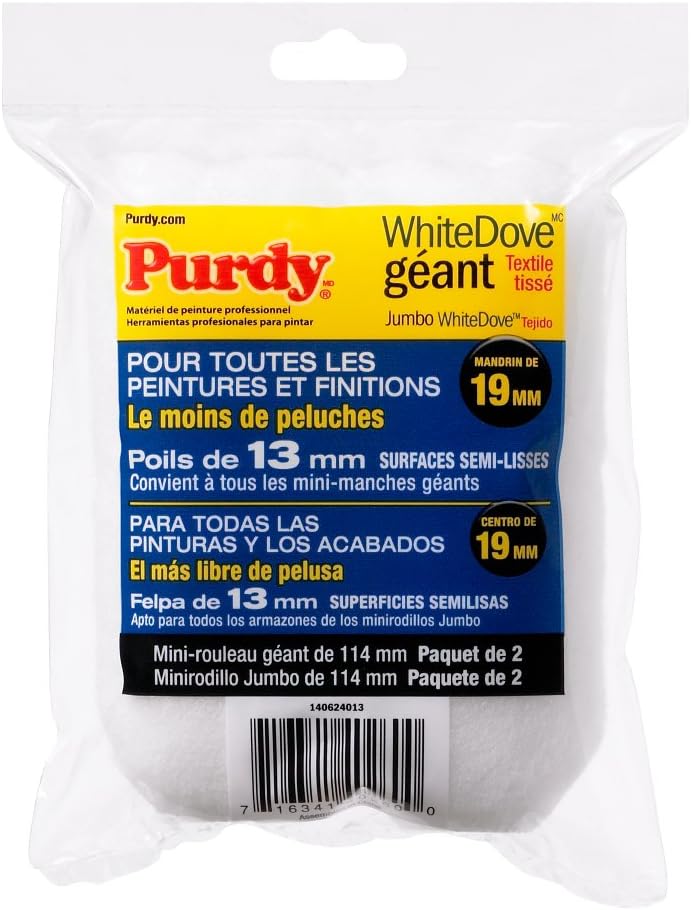 PURDY White Dove Jumbo Mini Roller Covers 13mm Nap