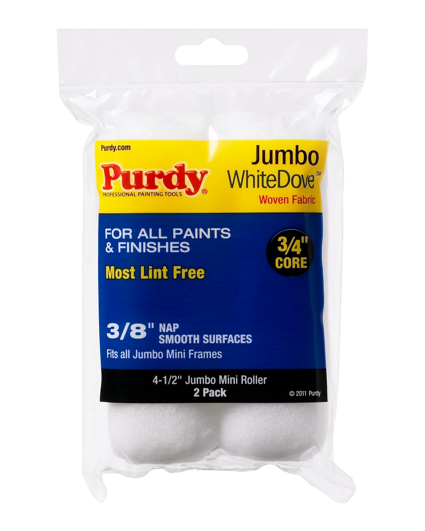 PURDY White Dove Jumbo Mini Roller Covers 10mm Nap