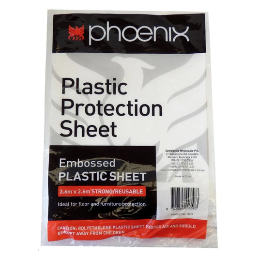 Phoenix Plastic Drop Sheet 2.6 x 3.6m