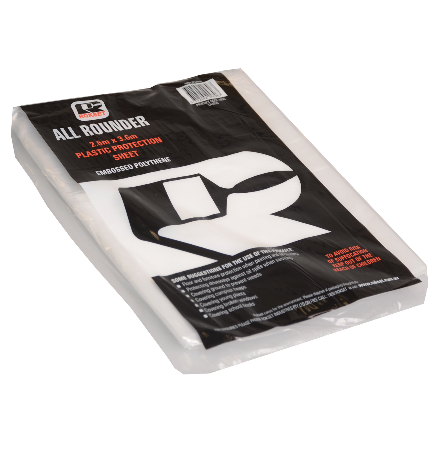 Wallboard Tools Drop Sheet Plastic Economy 2.6m x 3.6m