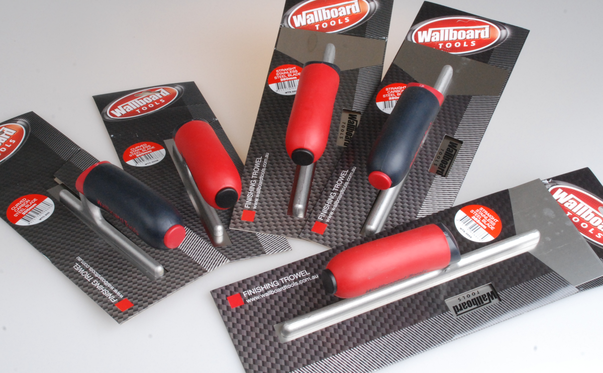 Wallboard Tools Curved Trowel Rubber Handle Stainless Steel