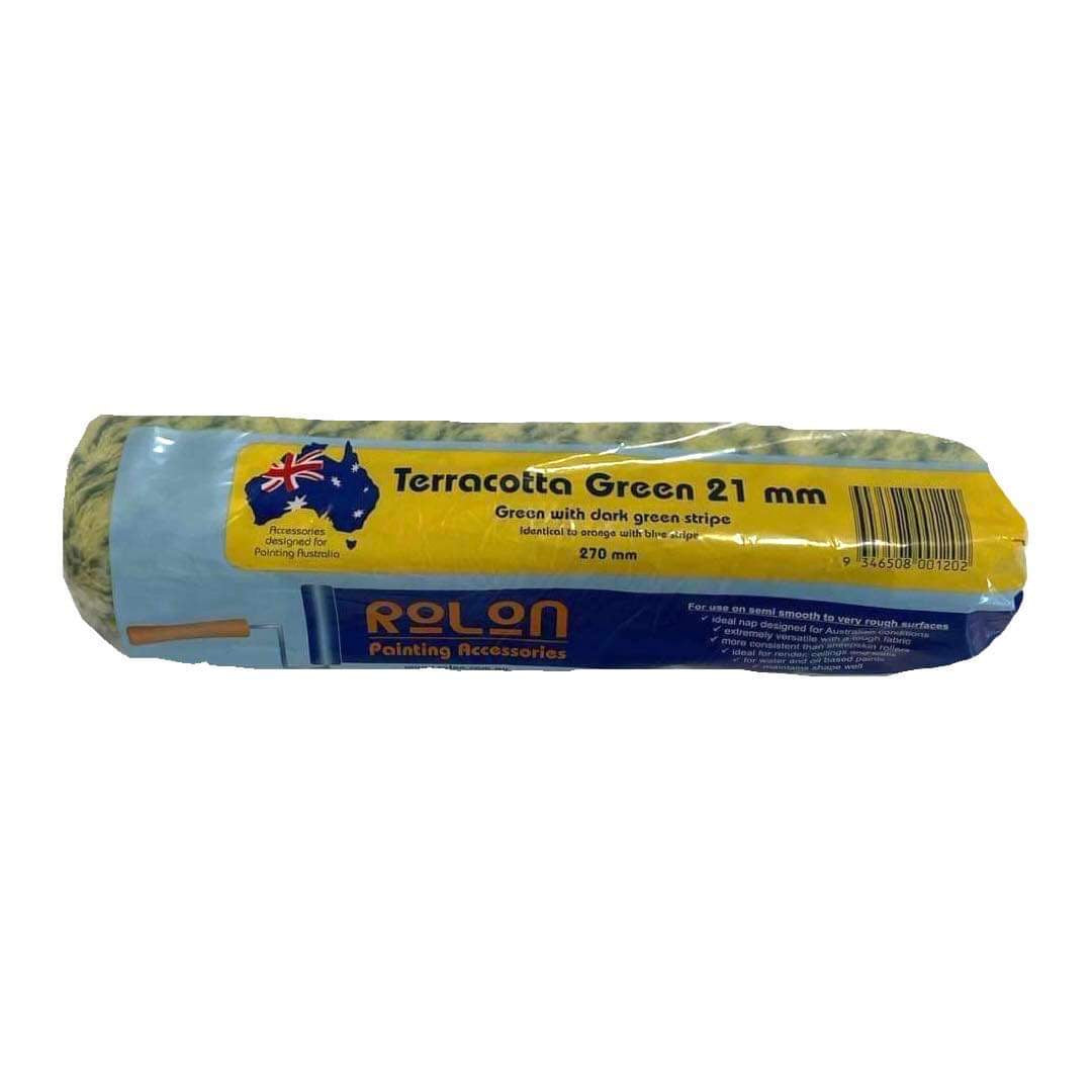 Rolon Terracotta Green Roller Cover 21mm Nap