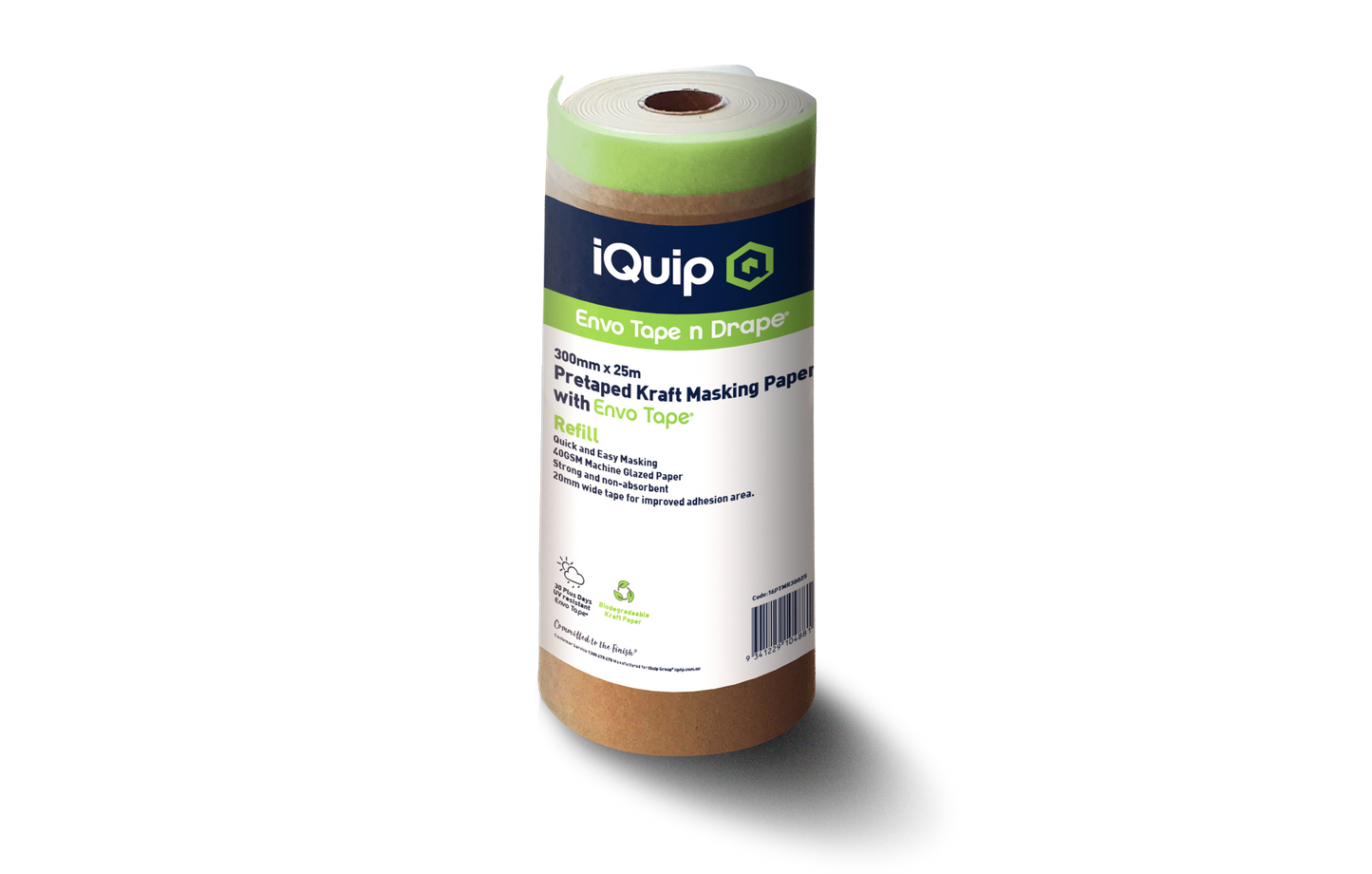 iQuip Pretaped Kraft Masking Paper REFILL