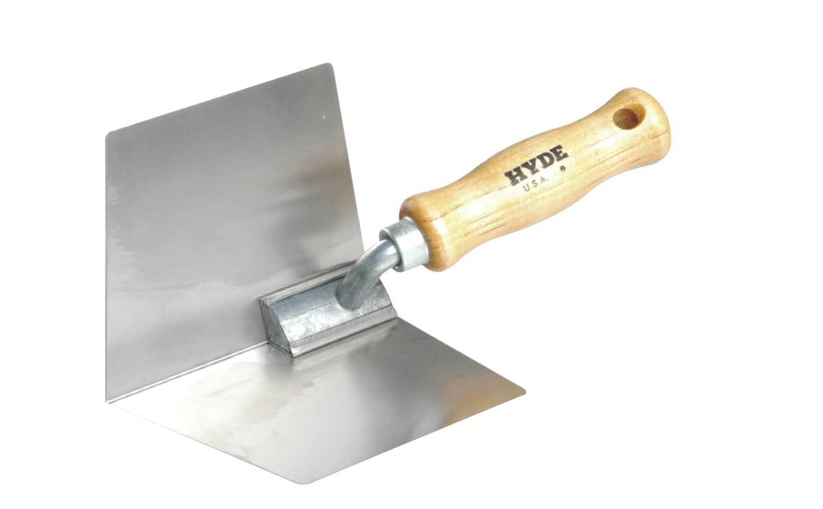 Hyde Stainless Steel Corner Tool with Wooden Handle