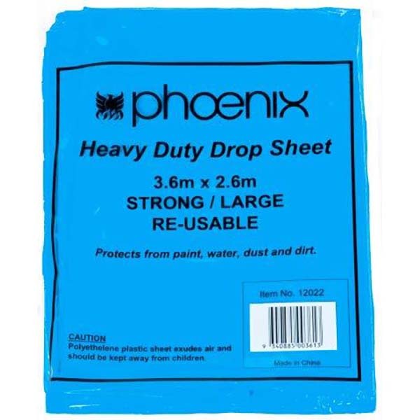 Phoenix Plastic Blue Drop Sheet Heavy Duty